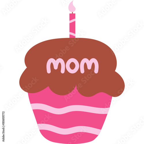 Cupcake Mother's Day Illustration
