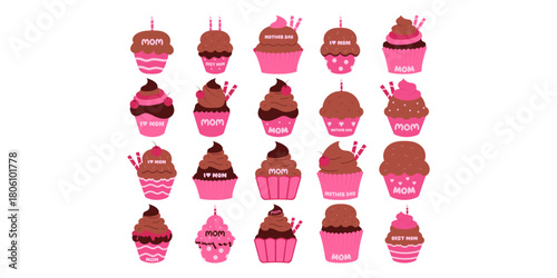 Cupcake Mother's Day Illustration