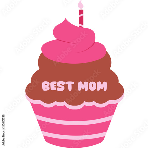 Cupcake Mother's Day Illustration