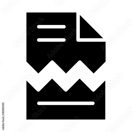 Corrupted File Glyph Icon