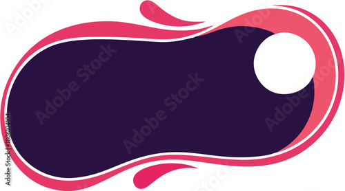 Abstract banner vector design modern fluid shape with copy space isolated graphic element for web and print