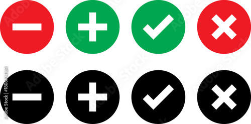 Set of oval icons representing mathematical operations and choices