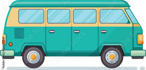 Van Illustration – Single Vehicle Vector Design