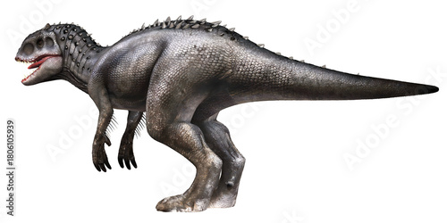 Canvas Print Realistic depiction of a Carnotaurus dinosaur