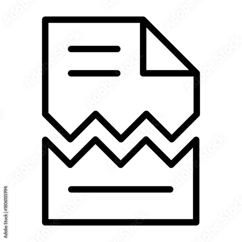 Corrupted File Outline Icon