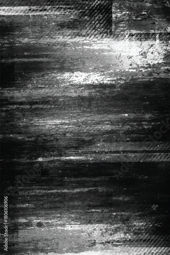 Black and white grungy abstract background. Grungy frame. Vector illustration
