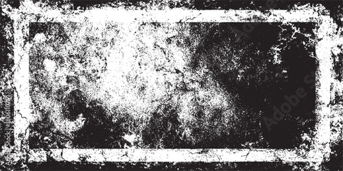 Grunge texture white and black. Vector texture dust Old Black Empty Aged Damaged Paper Cardboard Photo Card. Rough Grunge Shabby Scratched Torn Ripped Texture 