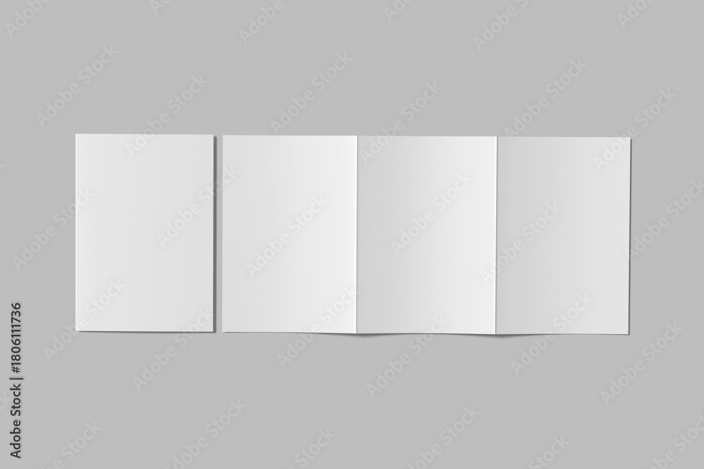 Fototapeta premium Trifold Brochure Blank Mockup Design