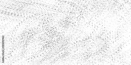 Dirty or dust film grain speck grit grunge White black dust overlay grunge texture with distressed grain noise effect Vector grunge plastisol texture.