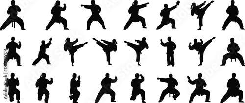 Set of fifty diverse iconic classic vintage hat silhouettes black and white vector graphic elements for fashion design accessory collection