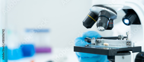 Scientist check chemical whole grains residues in laboratory. Control experts inspect the concentration of chemical residues. hazards, standard, prohibited substances, contaminate, Microbiologist