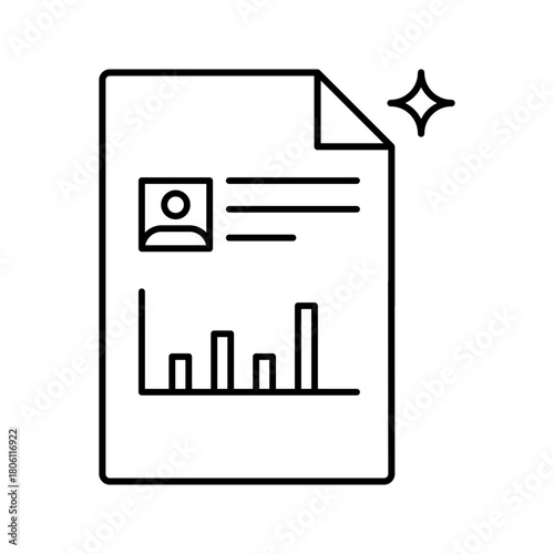 Outline AI personal finance advisor wealth line art
