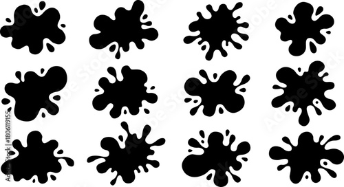 Set of abstract blob shape illustration