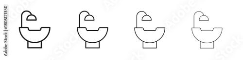 Hair washer sink icon. Simple graphic element set