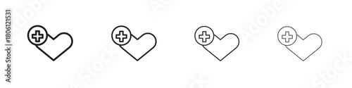 Heal icon. Simple graphic element set