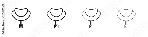 Horse saddle icon. Simple graphic element set