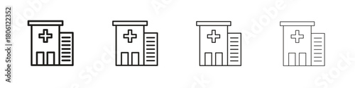 Hospital icon. Simple graphic element set