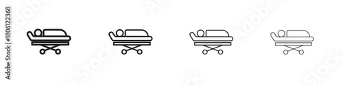 Hospitalized icon. Simple graphic element set