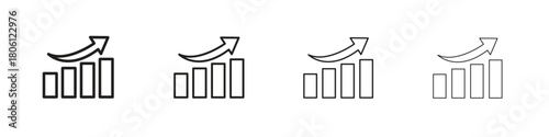 Increasing stocks icon. Simple graphic element set