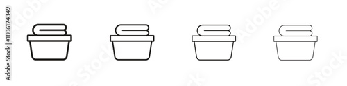 Laundry basket icon. Simple graphic element set