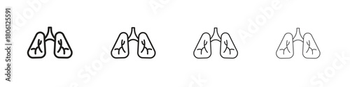 Lungs icon. Simple graphic element set
