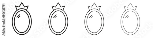 Magic mirror icon. Simple graphic element set
