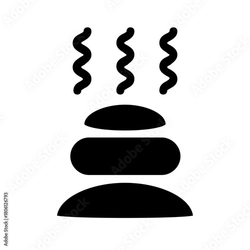  lithotherapy glyph icon illustration vector
