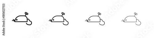 Mouse toy icon. Simple graphic element set