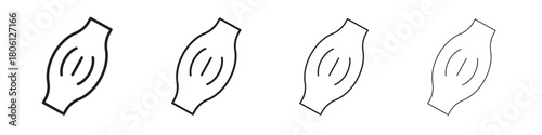 Muscle fiber icon. Simple graphic element set
