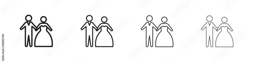 Obraz premium Newlyweds icon. Simple graphic element set