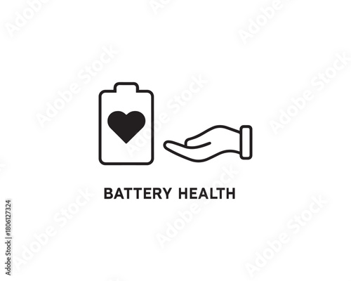 Battery Health icon vector design illustration.