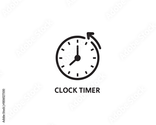 Clock Timer icon vector design illustration.