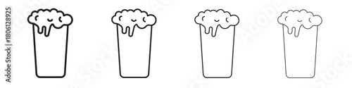 Pint of beer icon. Simple graphic element set