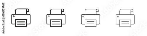 Printer icon. Simple graphic element set