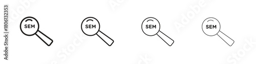 SEM icon. Simple graphic element set
