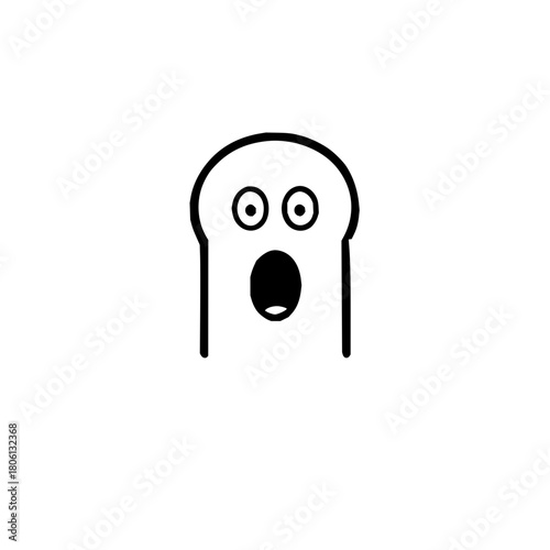 Surprised face emoji emoticon expression reaction shocked facial expression astonished face with open mouth