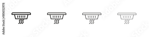 Smoke detector icon. Simple graphic element set