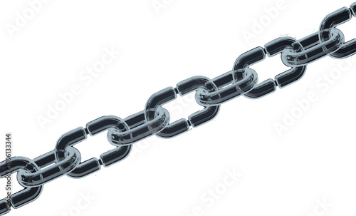 metal chain isolated on white