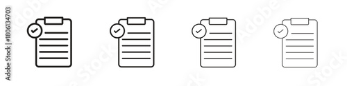Summary icon. Simple graphic element set