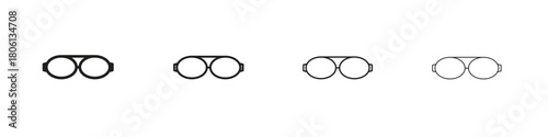 Sun glasses icon. Simple graphic element set