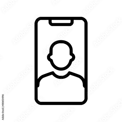 Man person profile avatar user icon vector graphic illustration symbol sign design element art outline 100 char