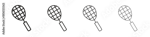 Tennis racket icon. Simple graphic element set