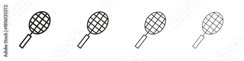Tennis racket icon. Simple graphic element set
