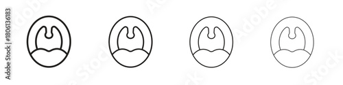 Tonsil icon. Simple graphic element set