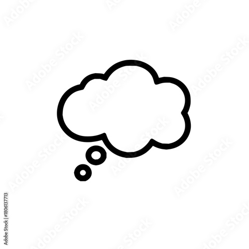 Cloud thought bubble thinking idea concept mind brainstorm imagination dream creative innovation memory expression