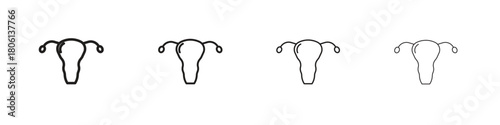 Uterus icon. Simple graphic element set