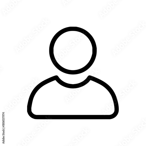 Person profile user account member avatar human head silhouette outline vector graphic illustration 100 char