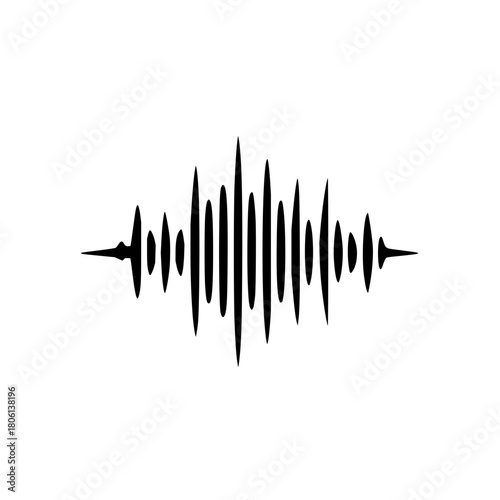 Waveform signal oscilloscope sound audio frequency sine wave pattern graphic representation visual data display