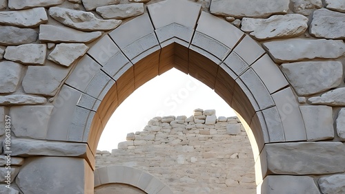 keystone. The central keystone of an ancient stone archway bearing weight from sides. real-estate listings, architecture portfolios, designed for interior renovation comparisons for interiors.