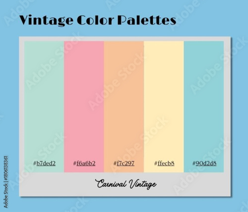 This classic-toned vintage color palette boosts visual branding strategies with warm, approachable character.